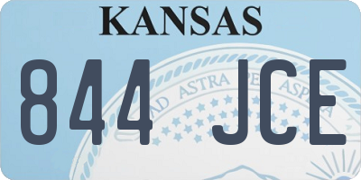 KS license plate 844JCE