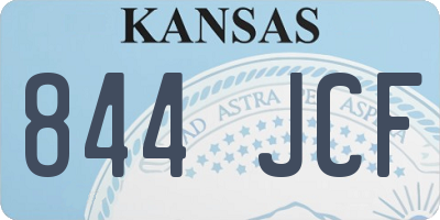 KS license plate 844JCF