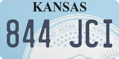 KS license plate 844JCI