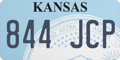 KS license plate 844JCP