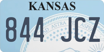 KS license plate 844JCZ