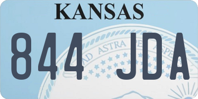 KS license plate 844JDA
