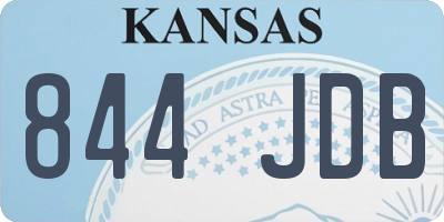 KS license plate 844JDB