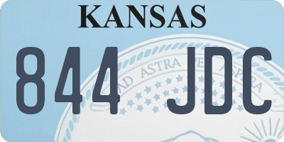 KS license plate 844JDC