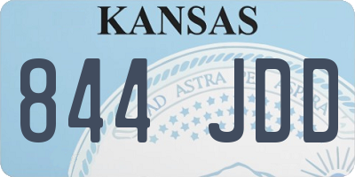 KS license plate 844JDD