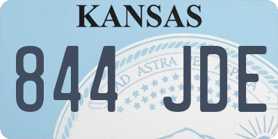 KS license plate 844JDE