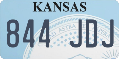 KS license plate 844JDJ