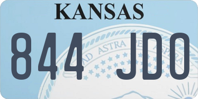 KS license plate 844JDO