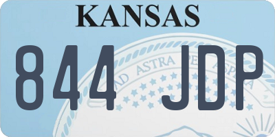 KS license plate 844JDP