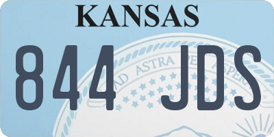 KS license plate 844JDS