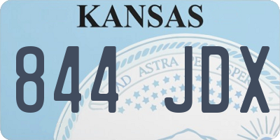 KS license plate 844JDX