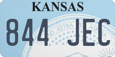 KS license plate 844JEC