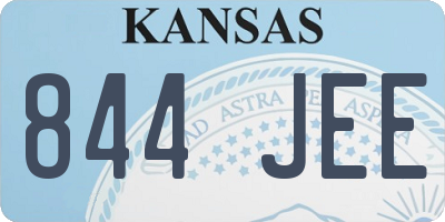 KS license plate 844JEE