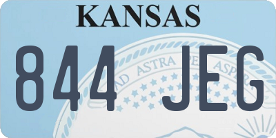 KS license plate 844JEG