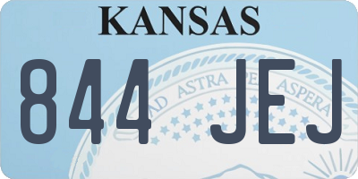 KS license plate 844JEJ