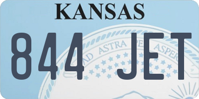 KS license plate 844JET