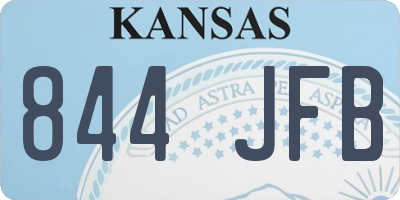 KS license plate 844JFB