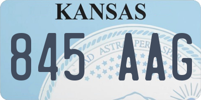 KS license plate 845AAG