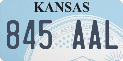 KS license plate 845AAL