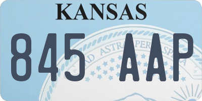 KS license plate 845AAP