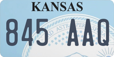KS license plate 845AAQ