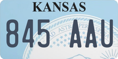 KS license plate 845AAU