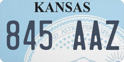 KS license plate 845AAZ