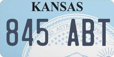 KS license plate 845ABT