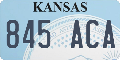KS license plate 845ACA