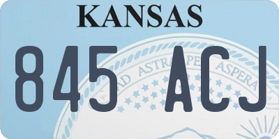 KS license plate 845ACJ
