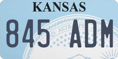 KS license plate 845ADM