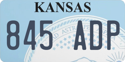 KS license plate 845ADP