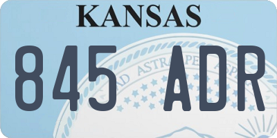 KS license plate 845ADR