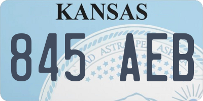 KS license plate 845AEB