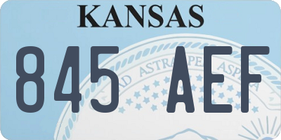 KS license plate 845AEF
