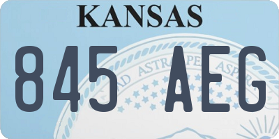 KS license plate 845AEG
