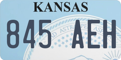 KS license plate 845AEH