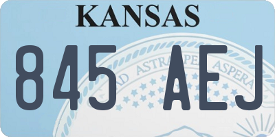KS license plate 845AEJ