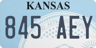 KS license plate 845AEY