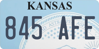 KS license plate 845AFE