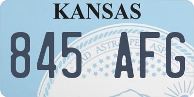 KS license plate 845AFG