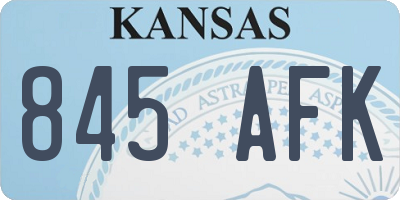 KS license plate 845AFK
