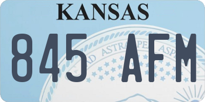 KS license plate 845AFM