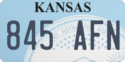 KS license plate 845AFN