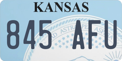 KS license plate 845AFU