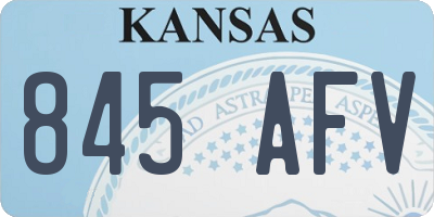 KS license plate 845AFV