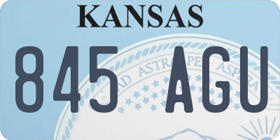 KS license plate 845AGU