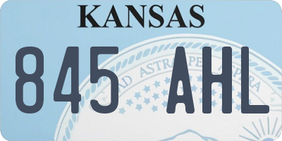 KS license plate 845AHL
