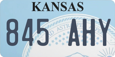KS license plate 845AHY
