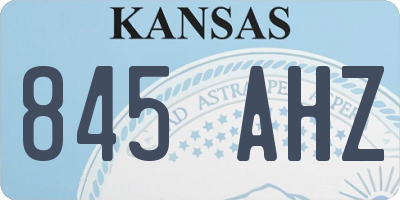 KS license plate 845AHZ
